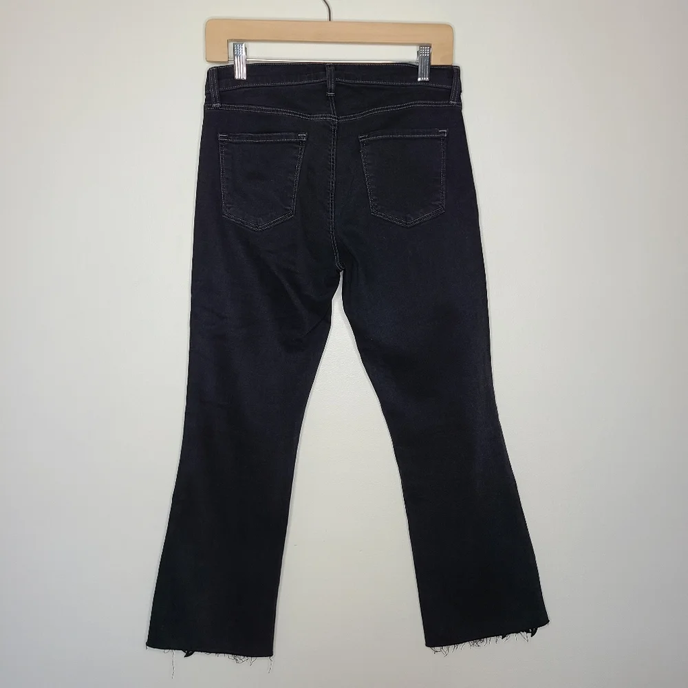 J Brand Belena Hendrix Reign Black Denim Jeans Lace Inset Demi Bootcut 28 - Picture 2 of 7